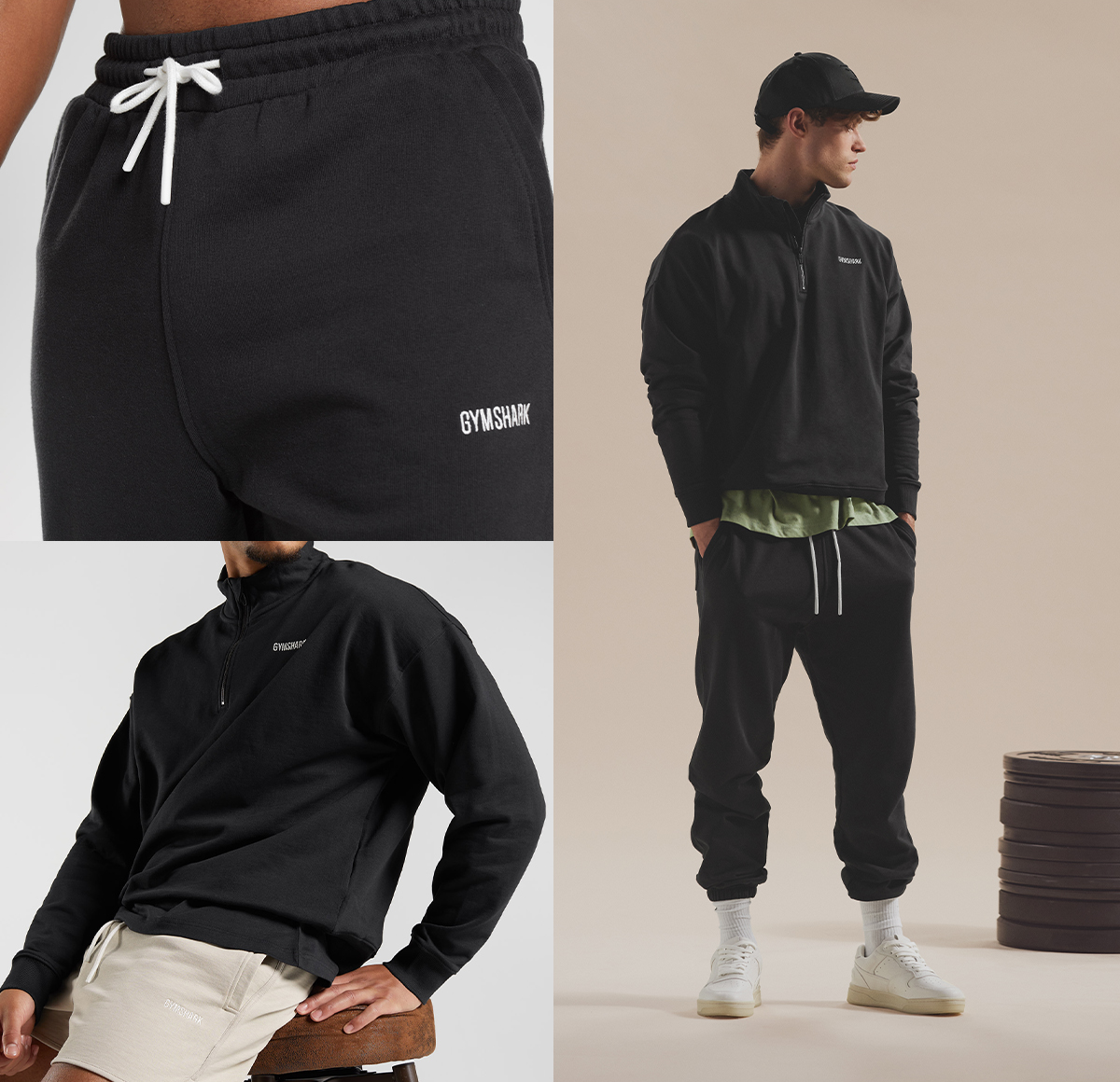 Black rest day joggers