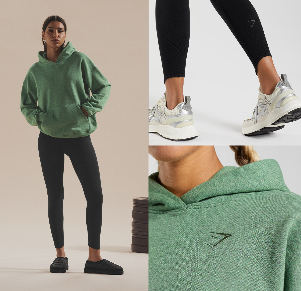 Green rest day hoodie set