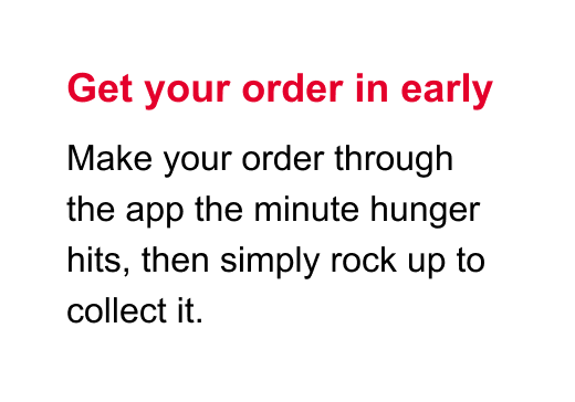 Get your order in early