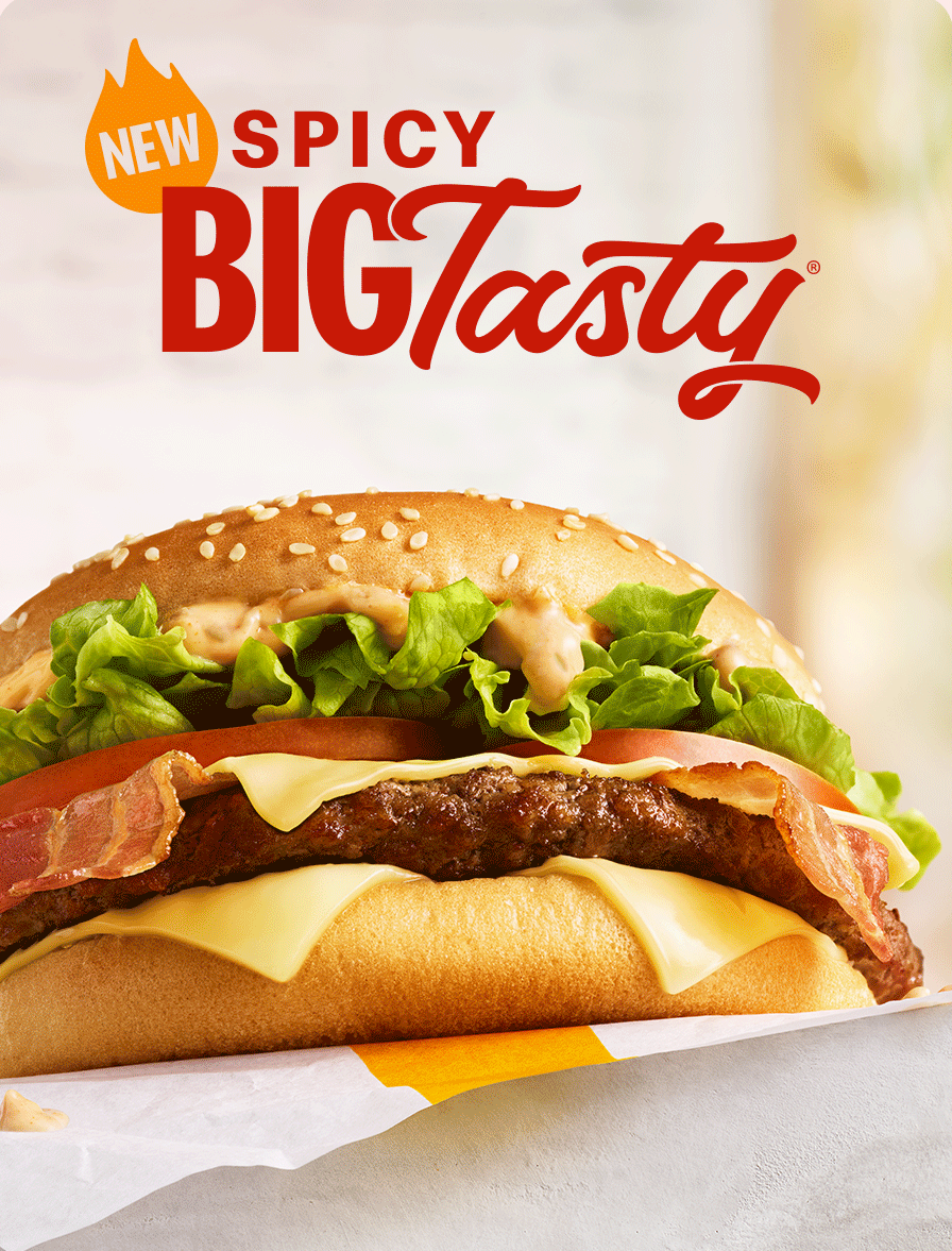 New Spicy Big Tasty. Big Tasty with Bacon
