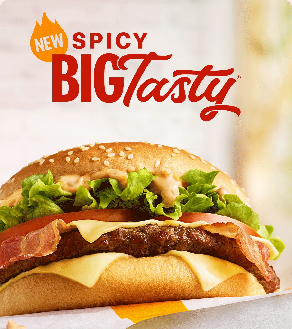 New Spicy Big Tasty. Big Tasty with Bacon