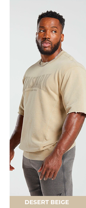 Featuring the Heritage Washed Short Sleeve Crew in Desert Beige.