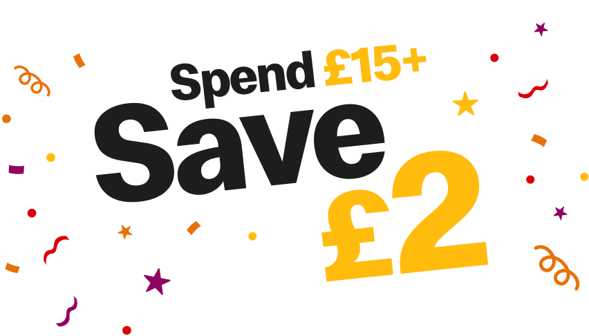 Spend £15+ Save £2