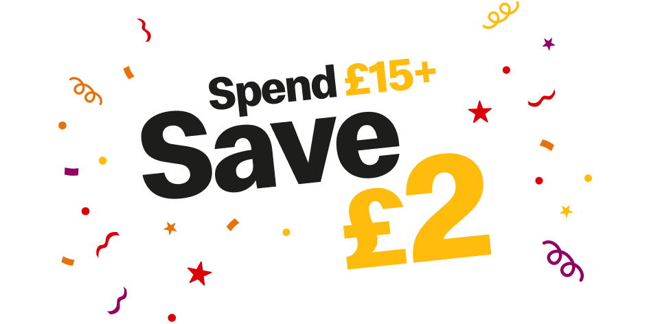 Spend £15+ Save £2