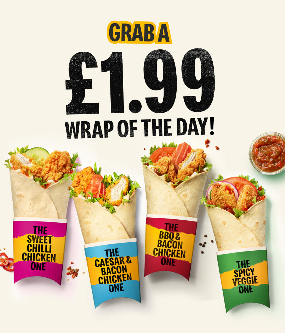Grab a £1.99 Wrap of the day!