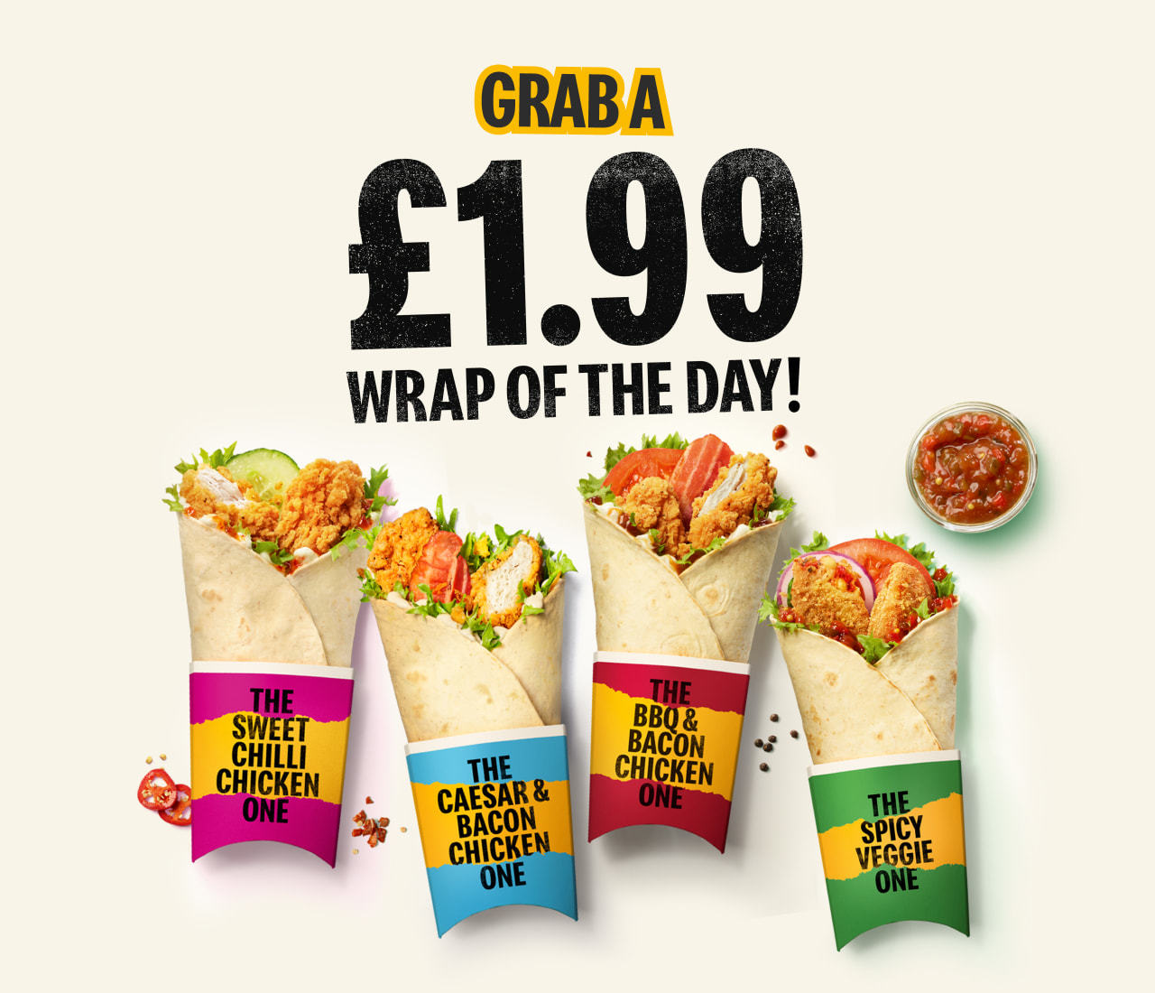 Grab a £1.99 Wrap of the day!