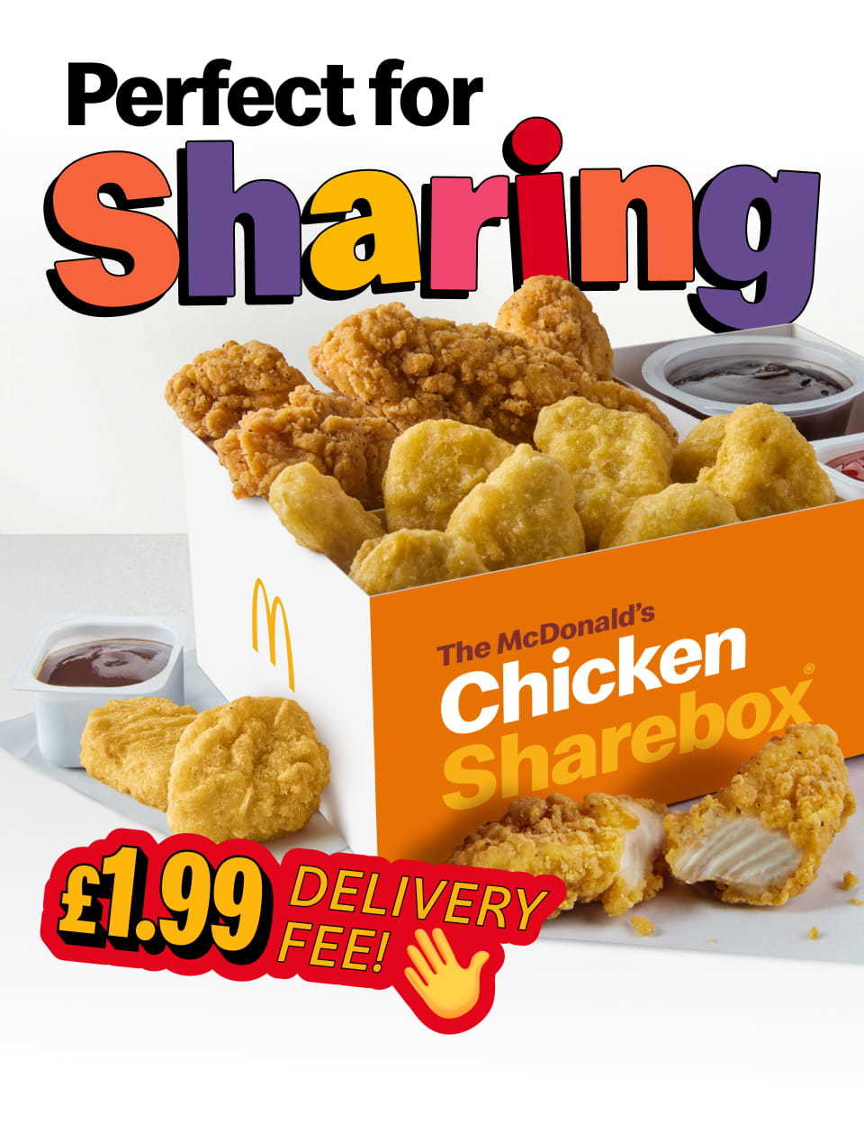 Perfect for sharing - The McDonald's Chicken Sharebox® £1.99 Delivery Fee