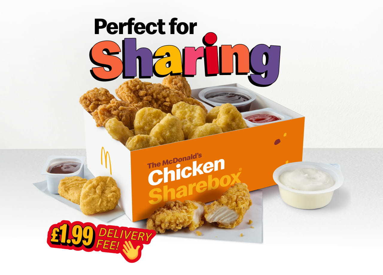 Perfect for sharing - The McDonald's Chicken Sharebox® £1.99 Delivery Fee
