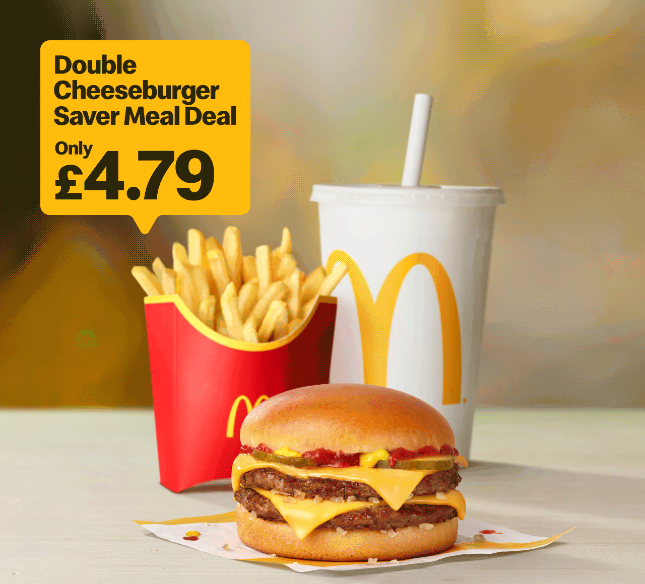 Cheeseburger Saver Meal Deal Only £3.99 | Double Cheeseburger Saver Meal Deal Only £4.79 | Mayo Chicken Saver Meal Deal Only £3.99