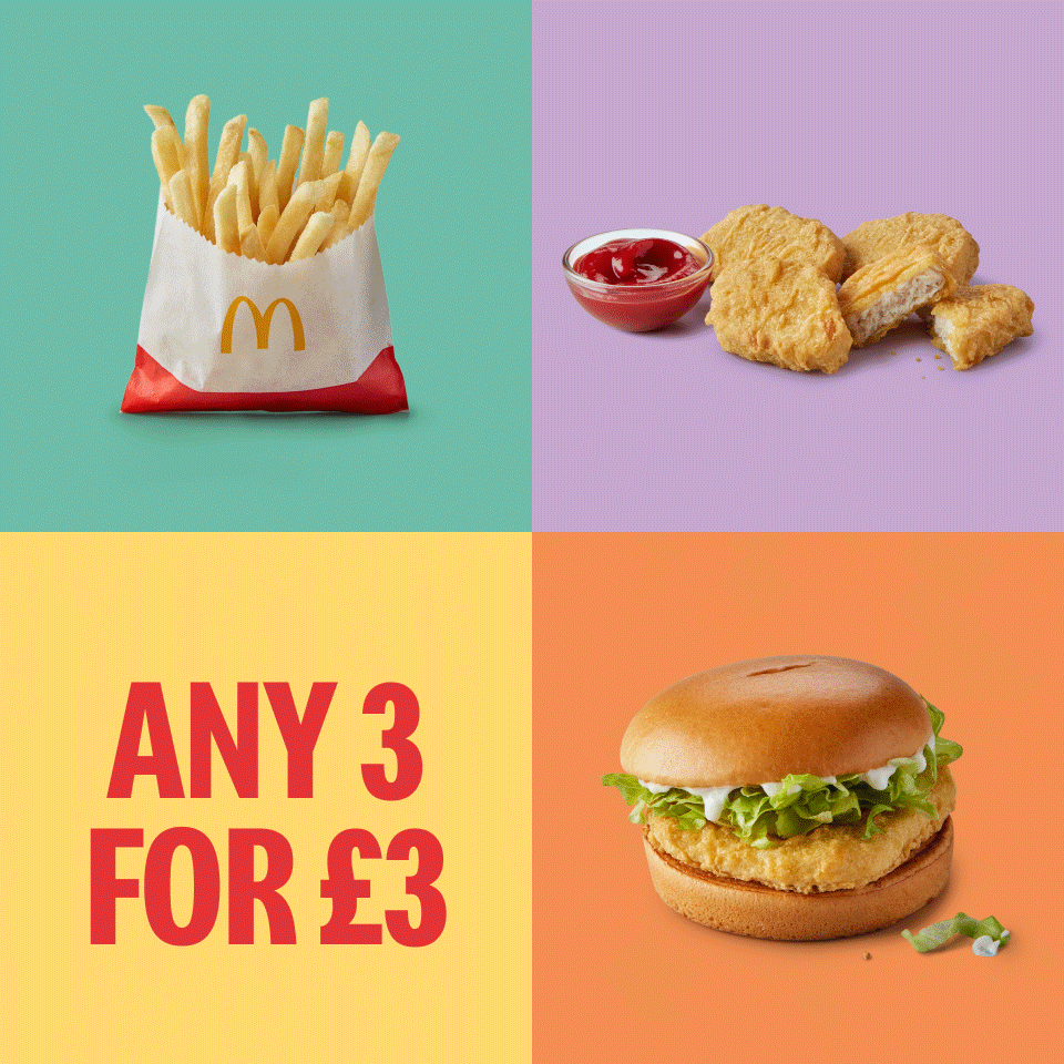 Any 3 for £3 | Mix 'N' Match Menu