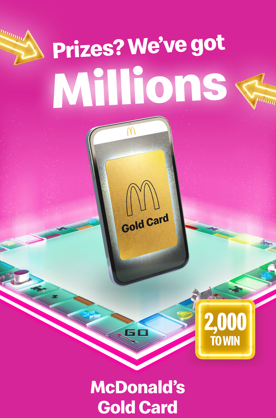 Prizes? We've got Millions - McDonald's Gold Card | MyMcDonald's Rewards Points | £1000 Cash | JBL Gaming Headset