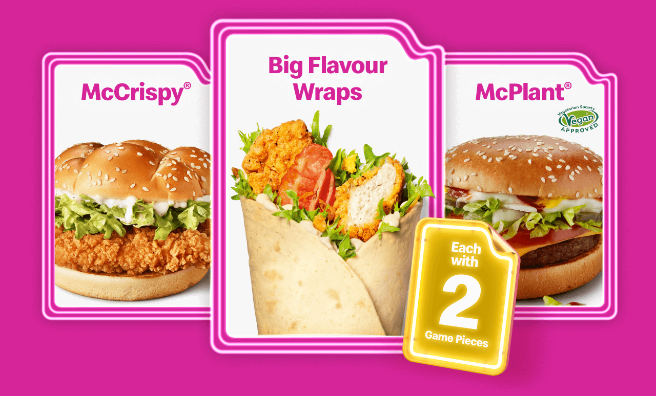 McCrispy® | Big Flavour Wraps | McPlant® - Each with 2 Game Pieces