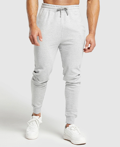 Crest Joggers - Light Grey Marl