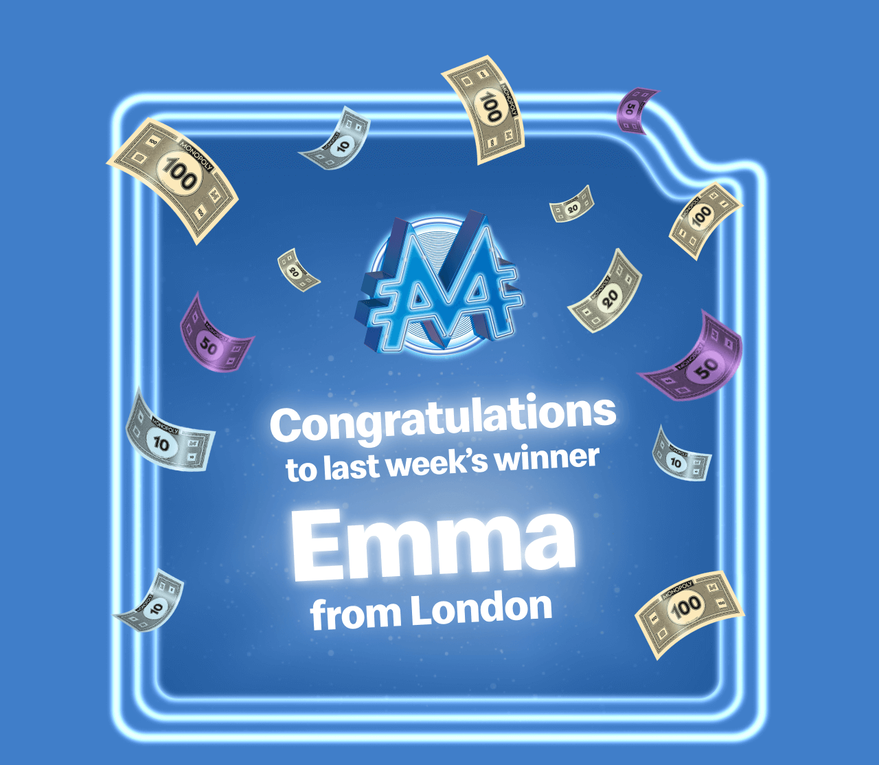Congratulations to last week's winner