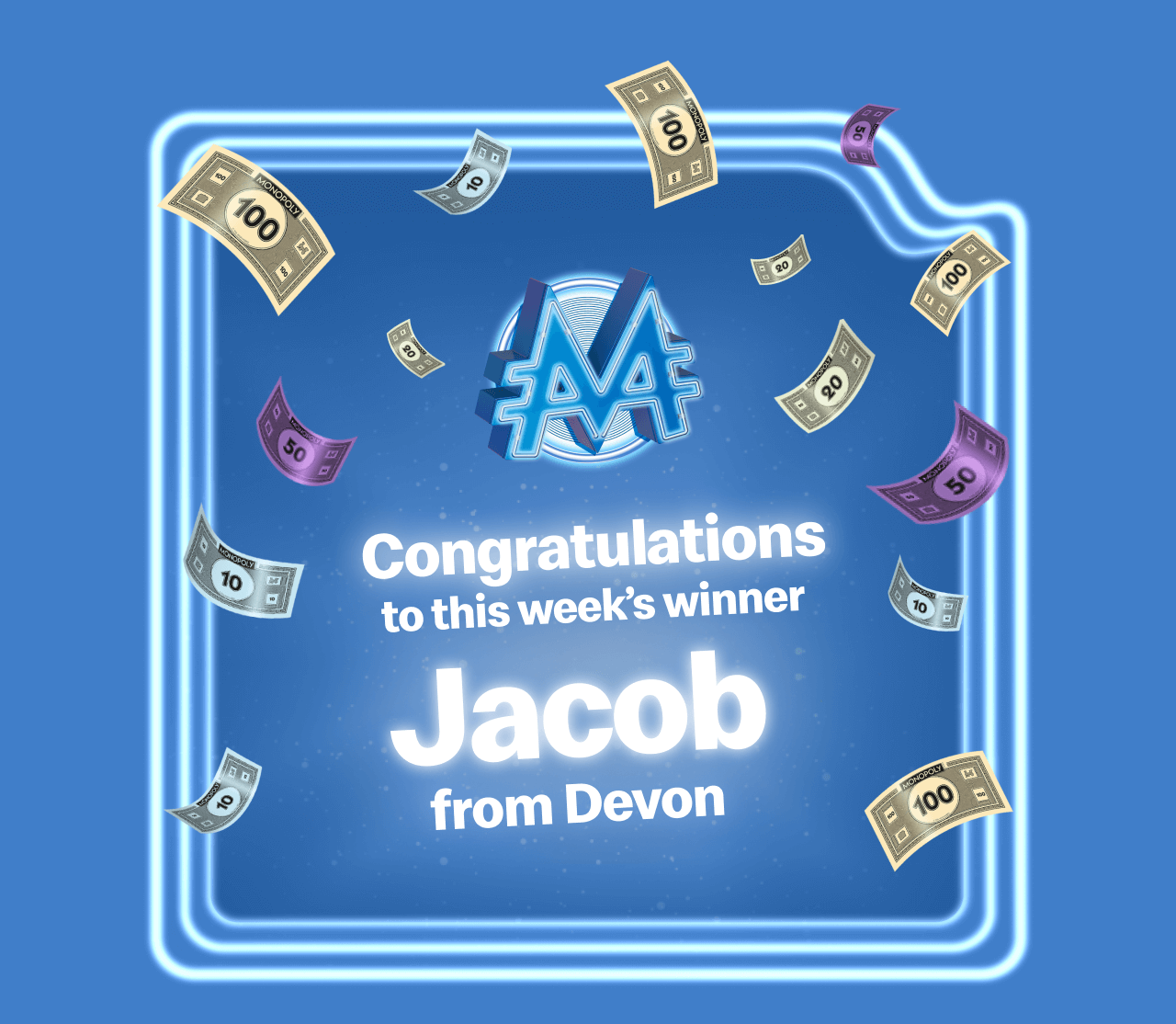 Congratulations to this week's winner