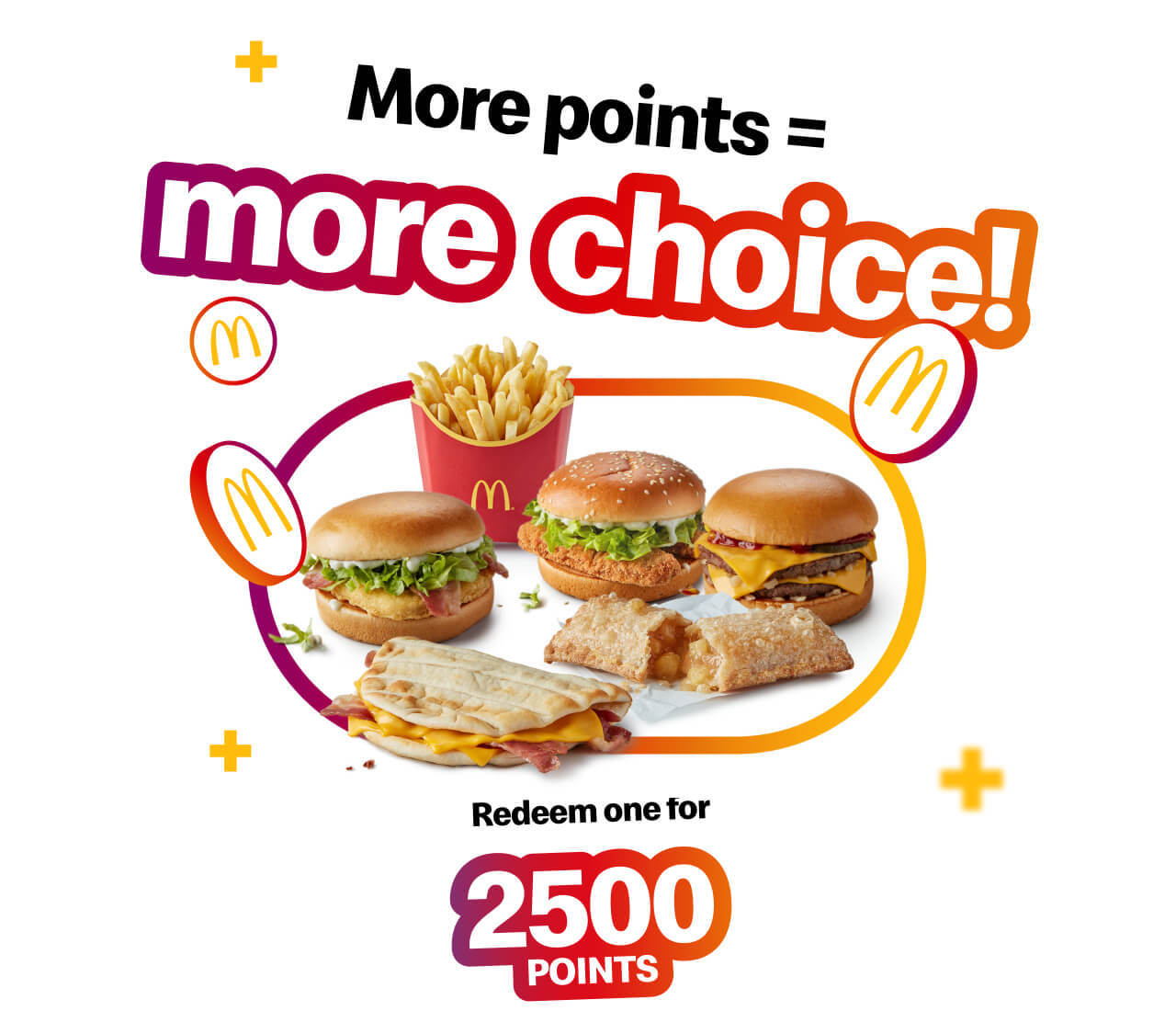 More points = more choice! Redeem Rewards for 2500 points