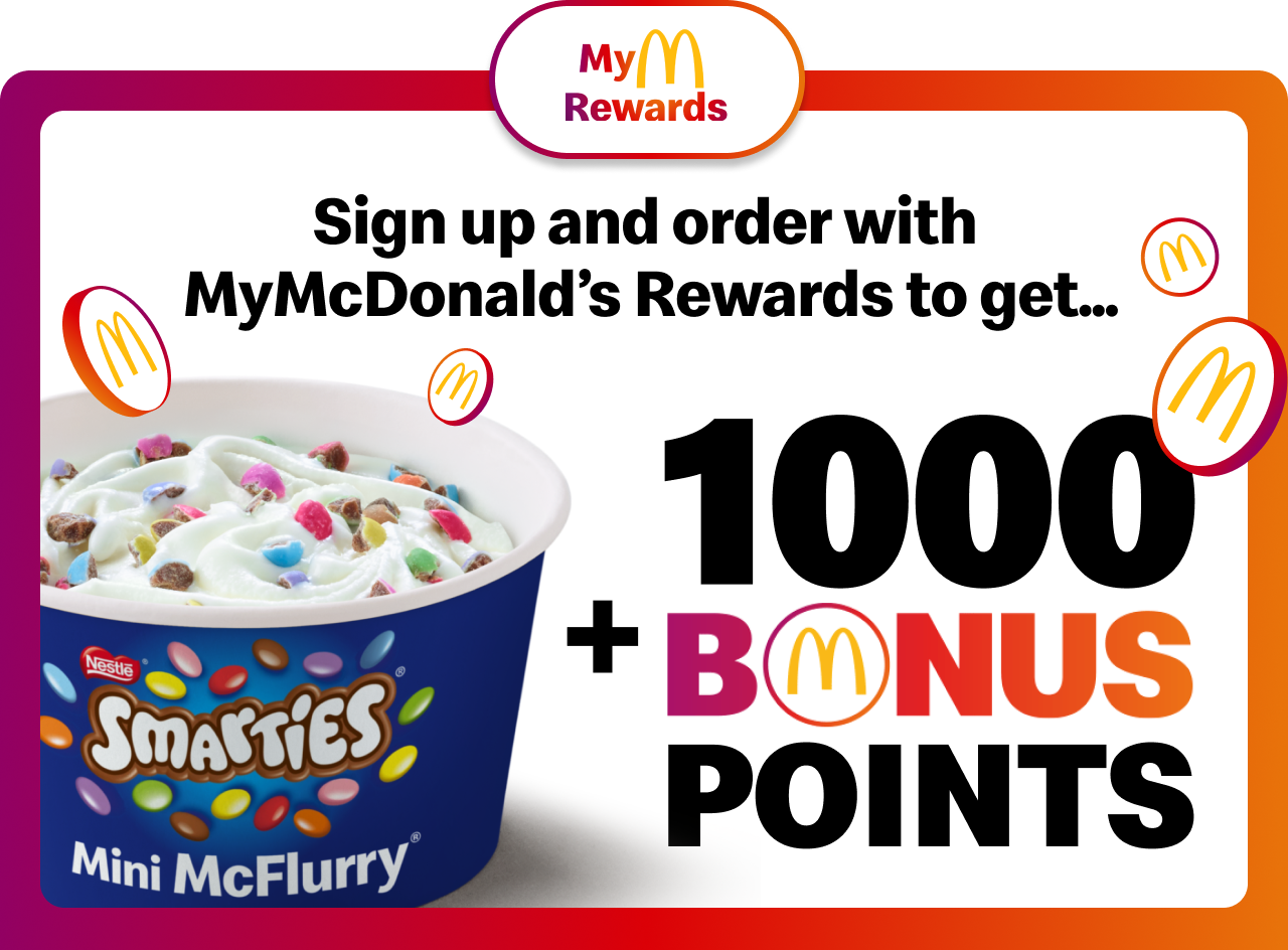 MymcDonald's Rewards | Sign up and order with MyMcDonald's Rewards to get 1000 bomus points