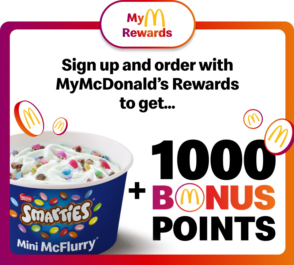 MymcDonald's Rewards | Sign up and order with MyMcDonald's Rewards to get 1000 bomus points
