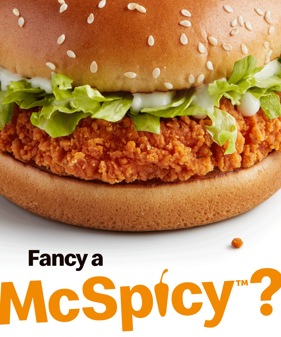 Fancy a McSpicy™ or a Quarter Pounder™ with Cheese?