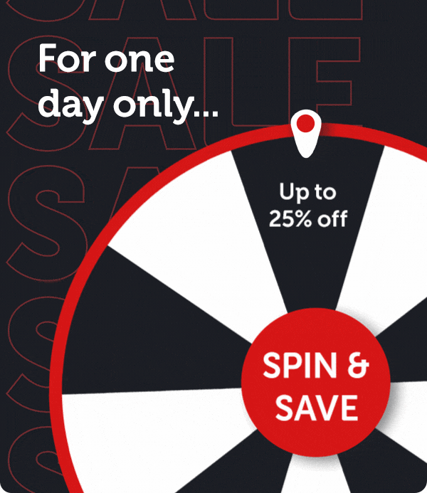 For one day only | Spin & Save