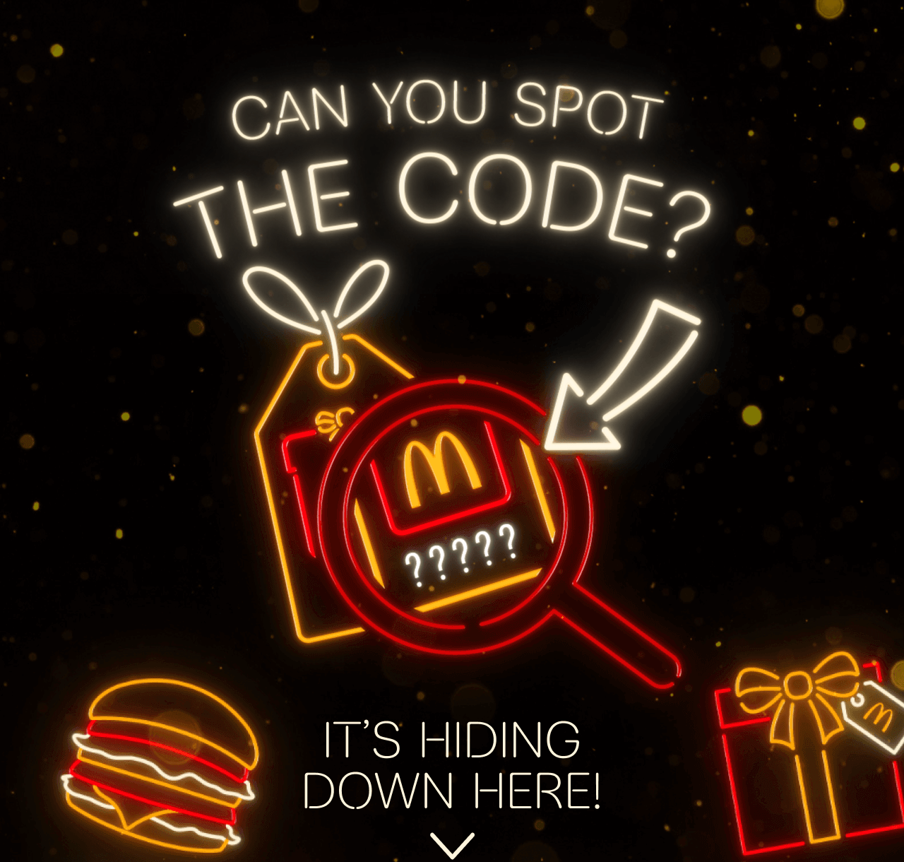 Can you spot the code? It's hiding down here!