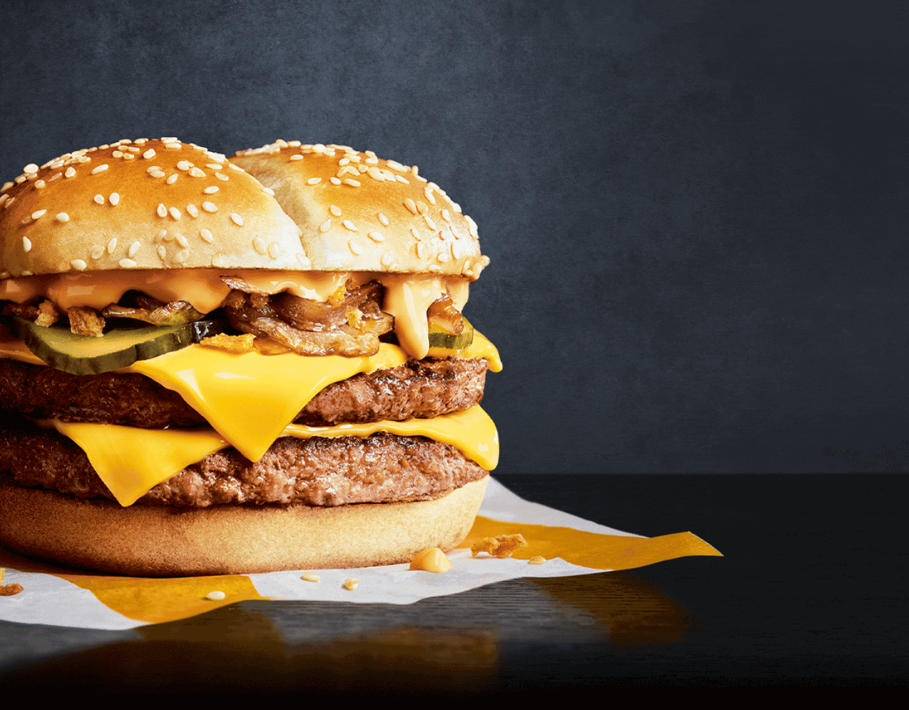 Cheesy beefy cheesy oniony cheesy (Did we say cheesy?)