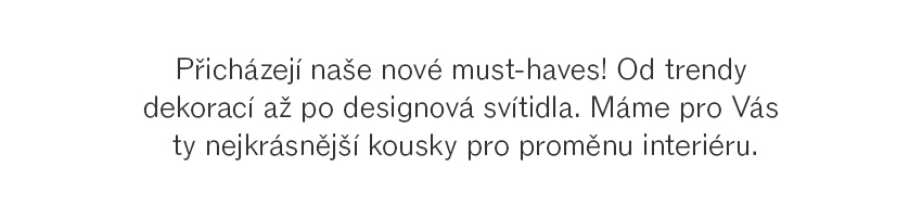Nové výrobky