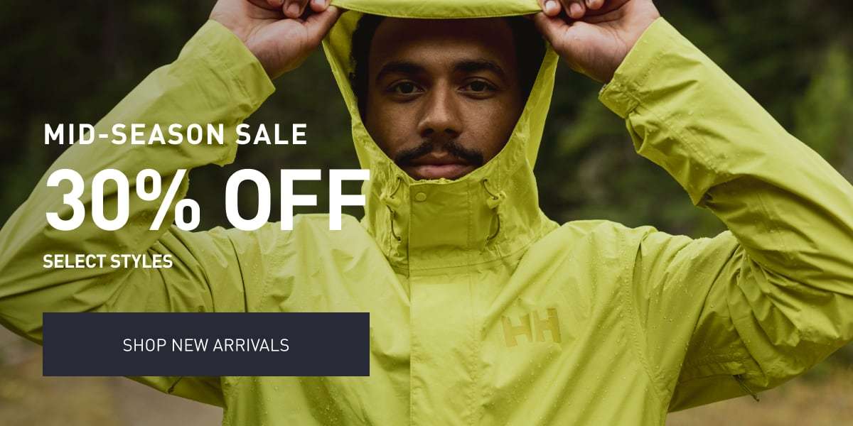 MID-SEASON SALE. 30% OFF SELECT STYLES. SHOP NEW ARRIVALS