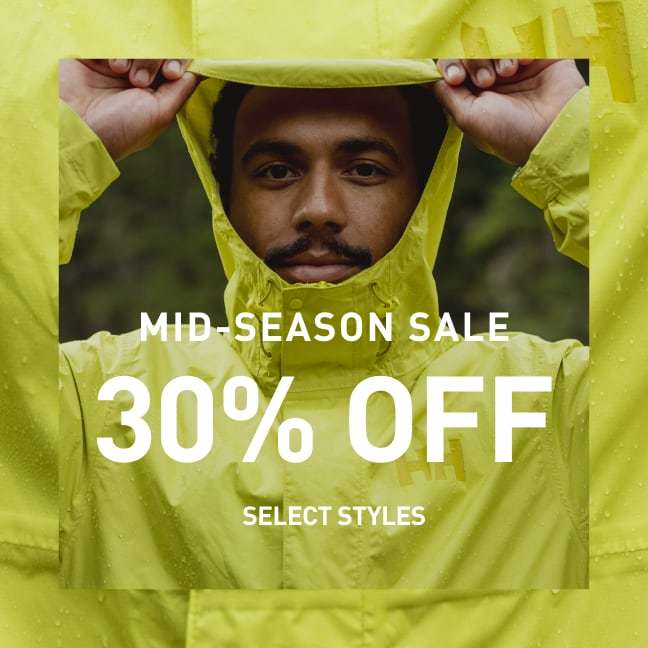 MID-SEASON SALE. 30% OFF SELECT STYLES