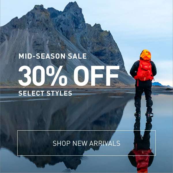 MID-SEASON SALE. 30% OFF SELECT STYLES. SHOP NEW ARRIVALS