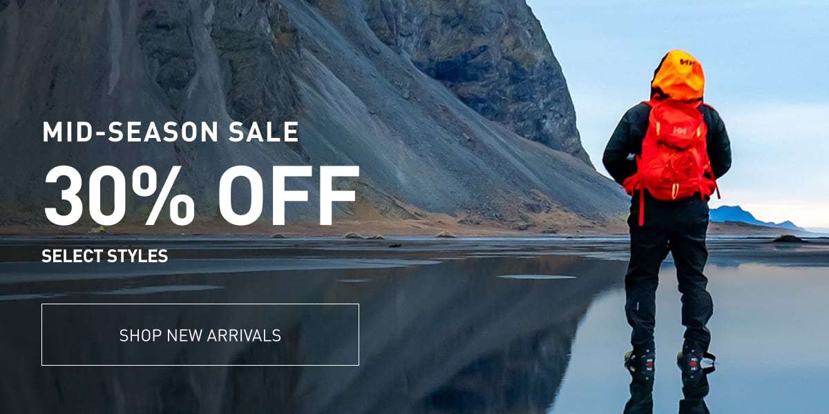 MID-SEASON SALE. 30% OFF SELECT STYLES. SHOP NEW ARRIVALS