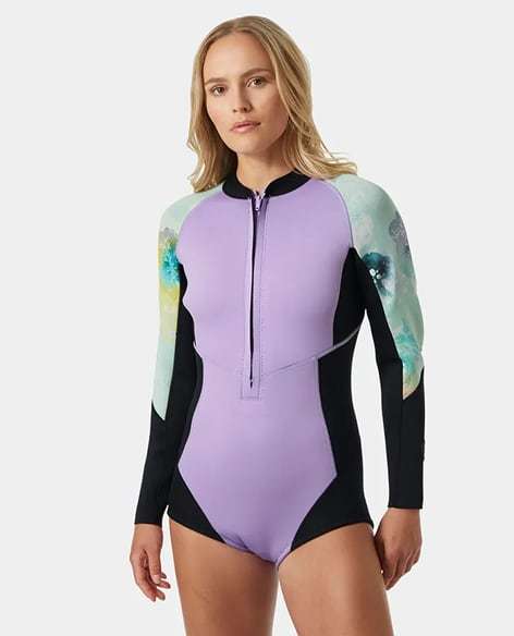 Woman wearing Waterwear Long Sleeve Spring Wetsuit
