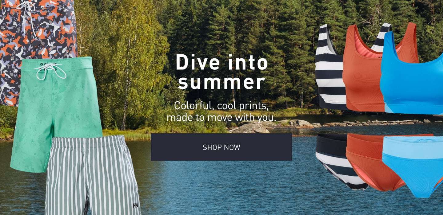Dive into summer. Colorful, cool prints, made to move with you. SHOP NOW