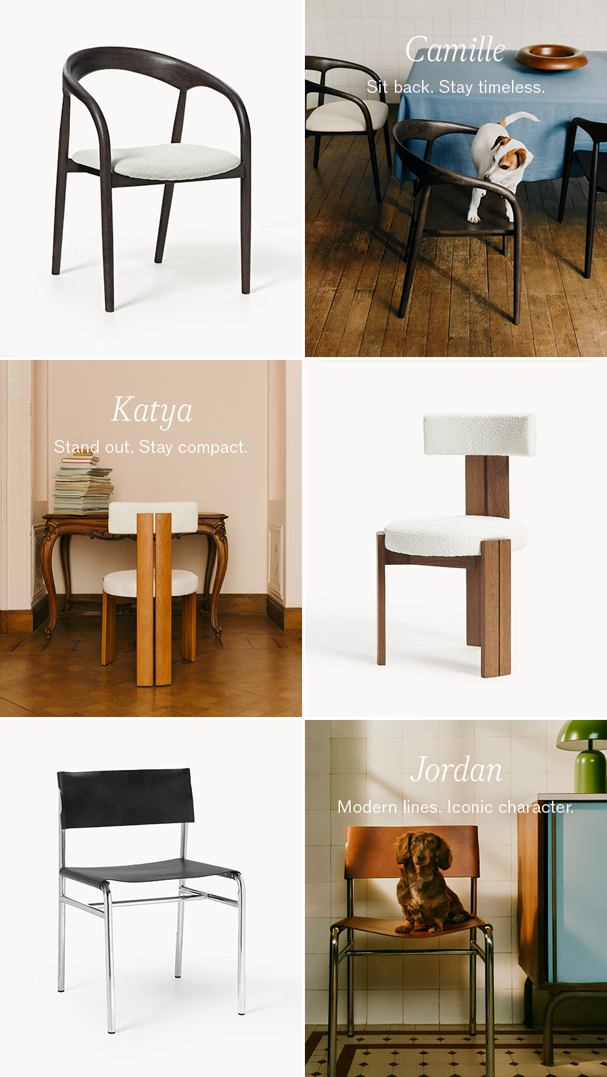 Chairs, designed for sharing.