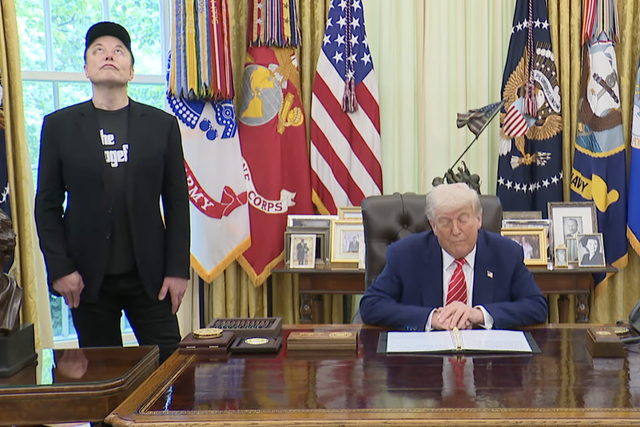 President Donald Trump and Elon Musk
