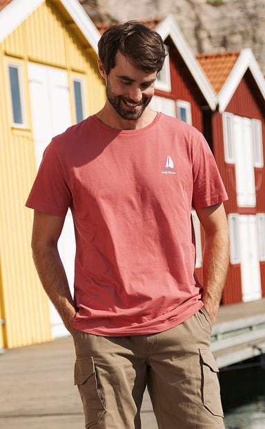 Man wearing Helly Hansen gear on the pier