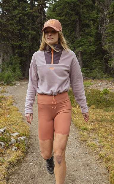 Woman wearing Helly Hansen gear