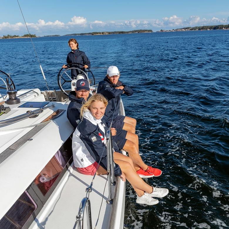 Group of people sailing in the Crew