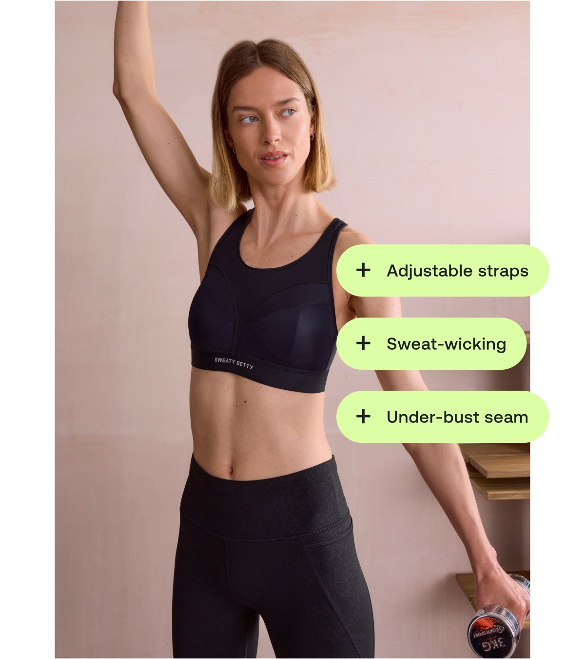 Power Pro Running Bra Black
