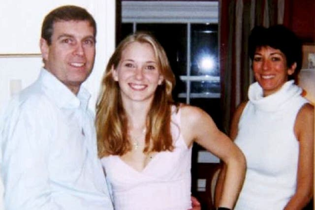 Ghislaine Maxwell, Virginia Giuffre and Britain's Prince Andrew