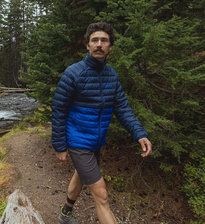 Man hiking in Helly Hansen gear