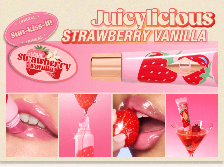 UNREAL LIPS HEALTHY GLOW NECTAR OIL STRAWBERRY VANILLA