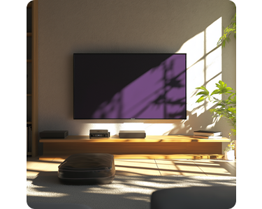 A television in a living room