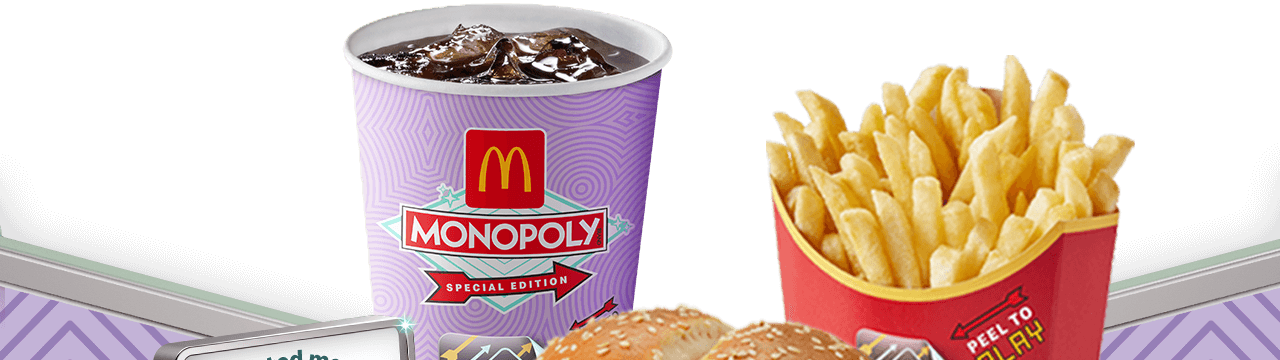 A Philly Cheese Stack alongside a drink and fries, worth 6 Game Pieces