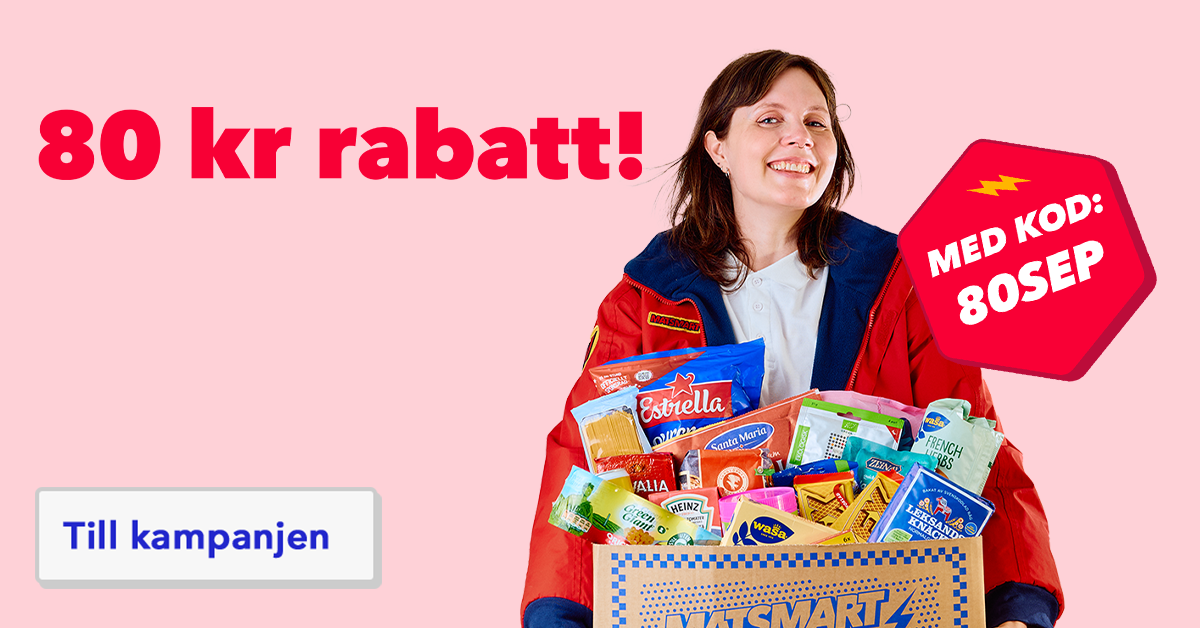 Nu får du upp till 80 kr rabatt när du handlar för 800 kr! 