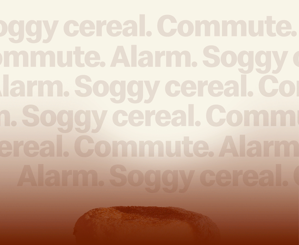 Delicious Sausage & Egg McMuffin big bold text reads Mundane mornings SOLVED.