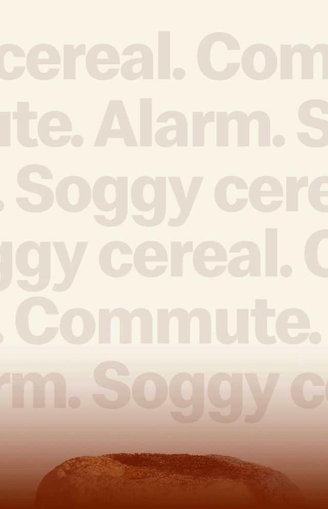 Delicious Sausage & Egg McMuffin big bold text reads Mundane mornings SOLVED.