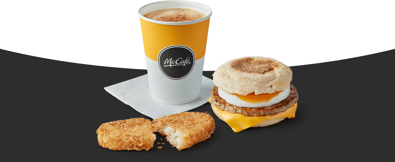 Delicious McDonald's breakfast with McCafe