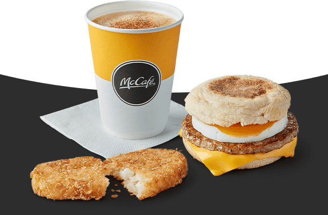 Delicious McDonald's breakfast with McCafe