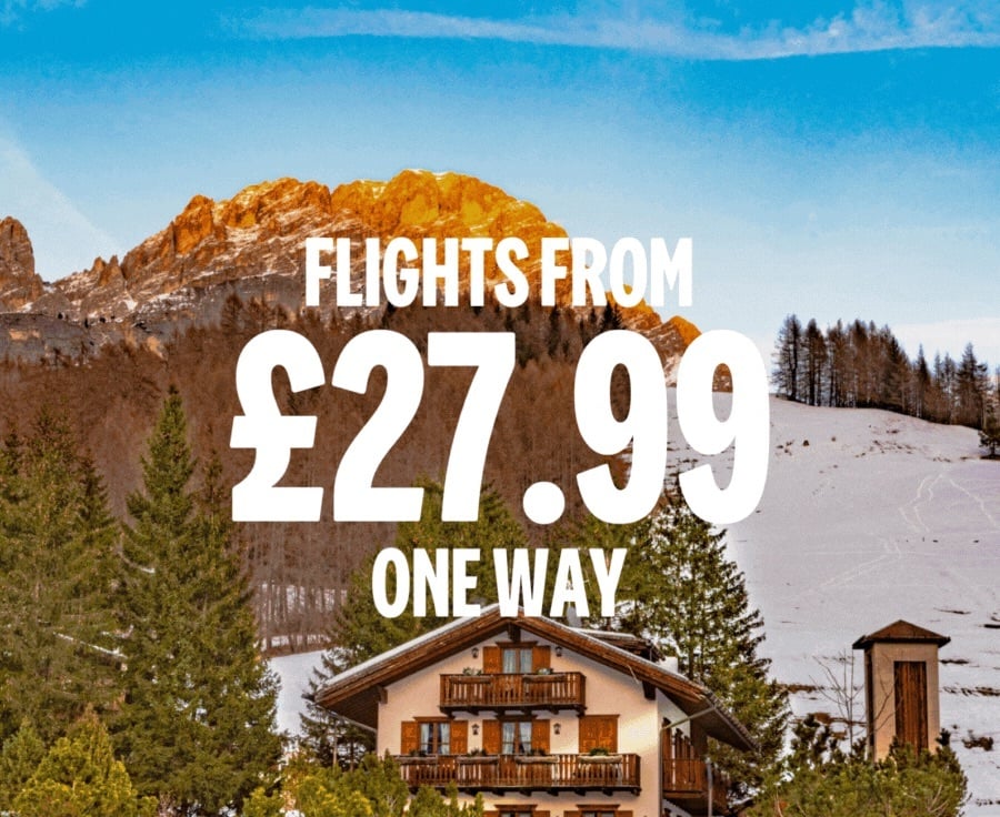 FLIGHTS FROM £27.99 ONE WAY